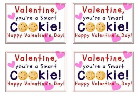 You Re One Smart Cookie Valentine Printable